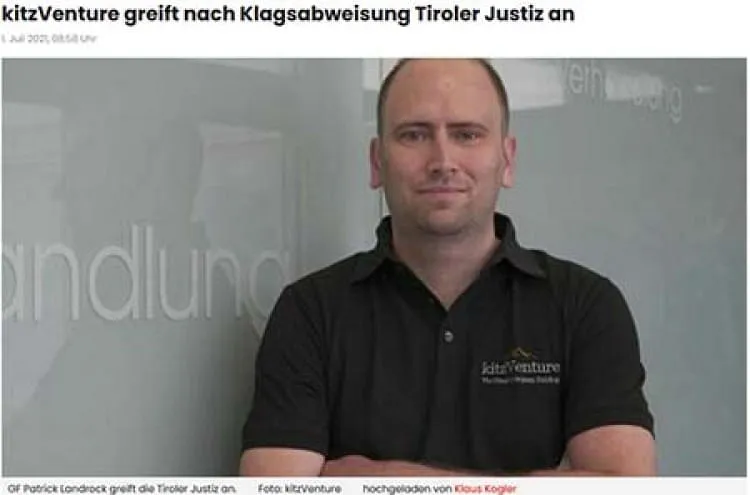 kitzVenture greift nach Klagsabweisung Tiroler Justiz an