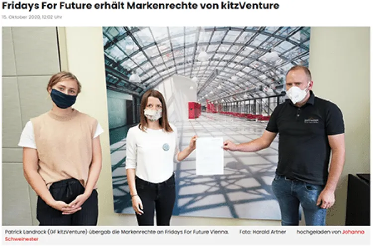 Fridays For Future erhält Markenrechte von kitzVenture